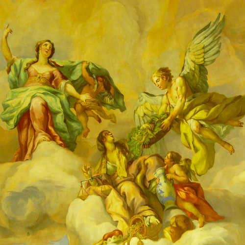 Engelheilerausbildung werde Engelexperten Jahresausbildung Wandgemälde Engel