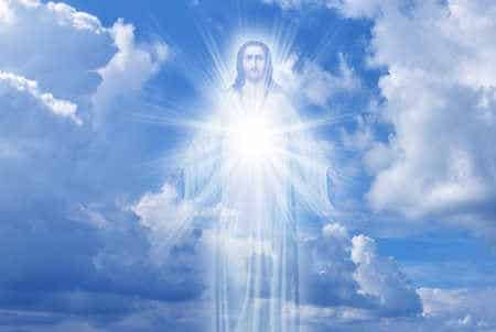 Immanuel Jeshua Jesus Christus kommt aus den Wolken Spirituelle Ausbildung