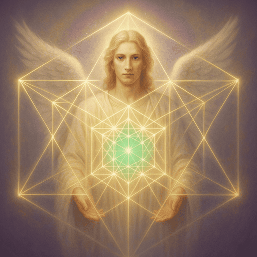 Erzengel Metatron mit heiligen geemotrischen Formen