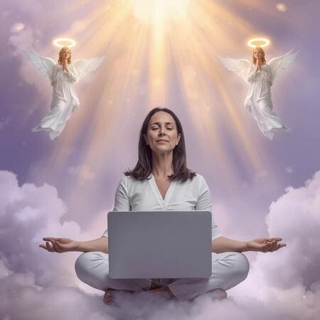 Hellsehen online für spirituelle Klarheit – Engelunterstützung für Meditation